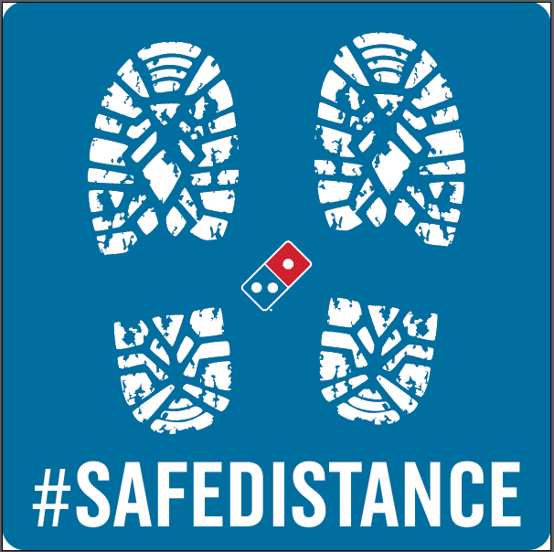 SAFE DISTANCE - SQUARE FLOOR DECAL