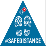 SAFE DISTANCE - TRIANGLE FLOOR DECAL