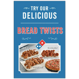 Delicious Blue Bread Twists Window Cling
