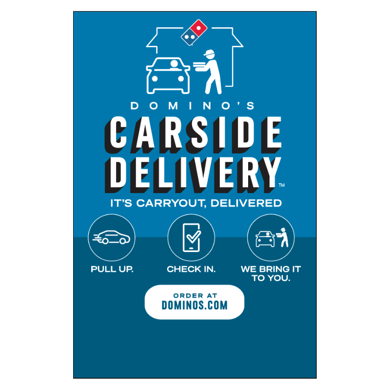 "Carside Delivery" Sidewalk Sign - With Instructions - Sign Only