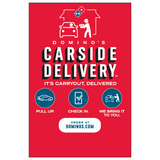 "Carside Delivery" Sidewalk Sign - With Instructions - Sign Only