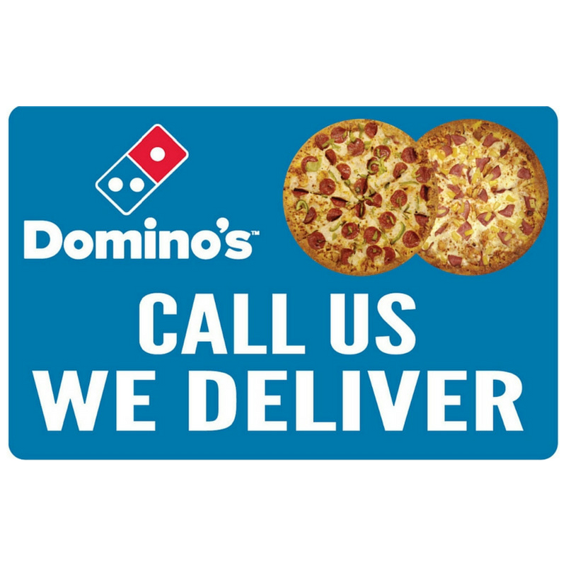 "Call Us, We Deliver" Double Pizza 2'x3' Wobble Board