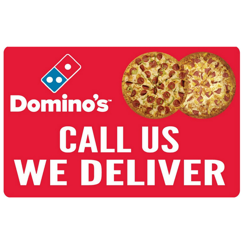 "Call Us, We Deliver" Double Pizza 2'x4' Wobble Board