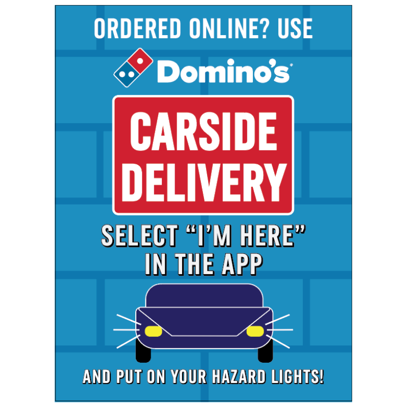 CARSIDE DELIVERY WINDOW CLINGS - With App Info