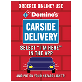 CARSIDE DELIVERY WINDOW CLINGS - With App Info