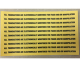 "Transactions Are Electronically Monitored" Decals