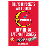 "Fill Your Pockets With Dough" Window Cling