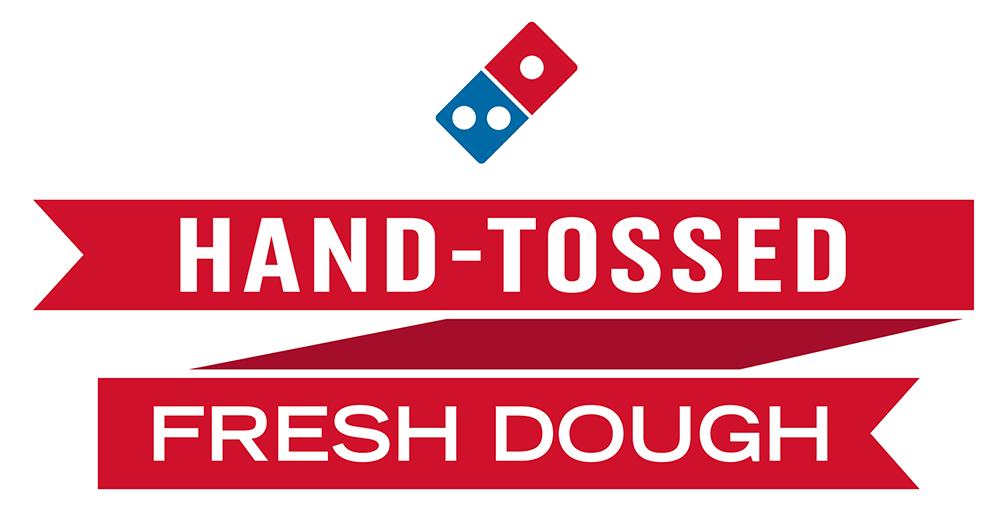 "Hand Tossed Fresh Dough" Graphic