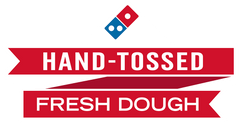 "Hand Tossed Fresh Dough" Graphic