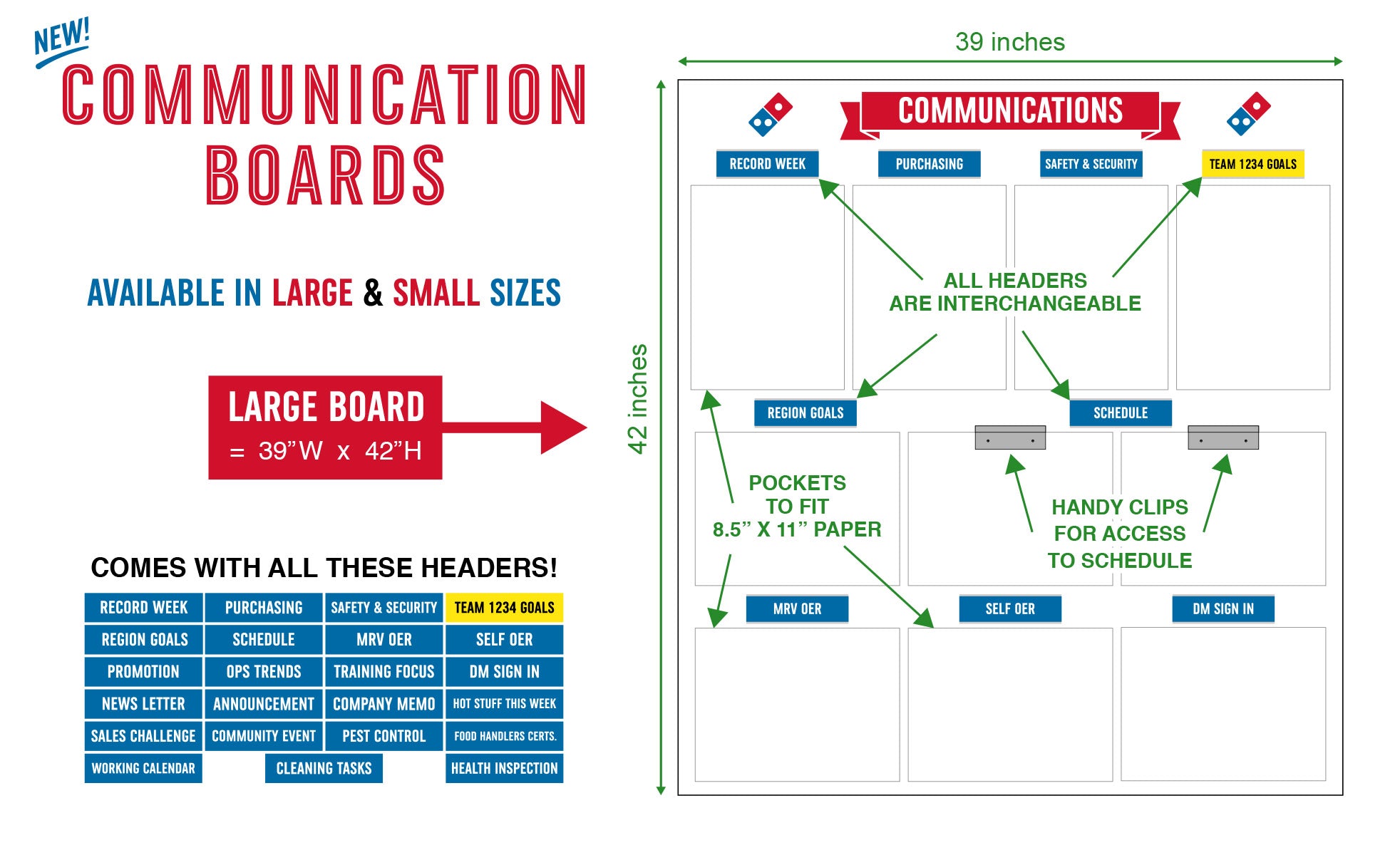 Custom Communication Board Large Communication Board | DDDomino's
