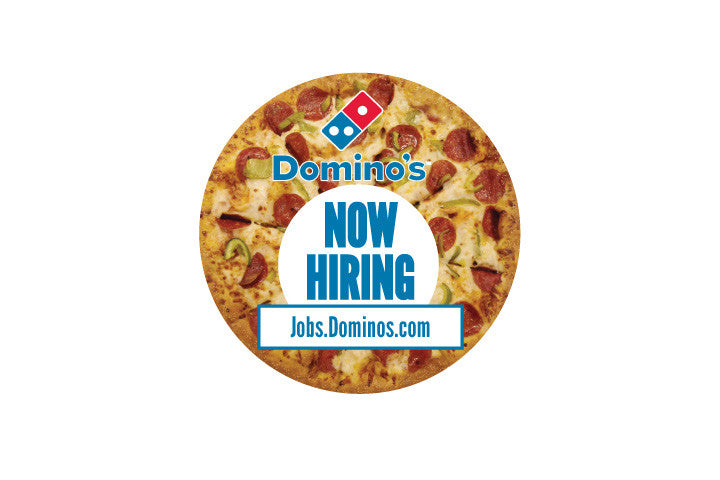 8x8 Round "Now Hiring" Pizza Counter Mat 4-Pack