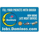 11x17 "Now Hiring Late Night Drivers" Counter Mat 4-Pack