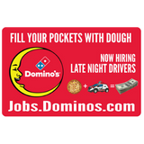 11x17 "Now Hiring Late Night Drivers" Counter Mat 4-Pack
