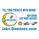 12x18 "Now Hiring Late Night Drivers" Counter Mat 4-Pack