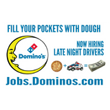 11x17 "Now Hiring Late Night Drivers" Counter Mat 4-Pack