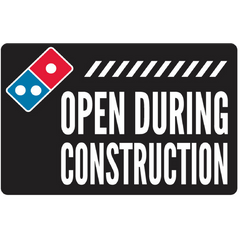 "Open During Construction" Stacks Yard Sign