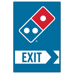 Exit - Parking Lot Pole Signs - 12 x 18