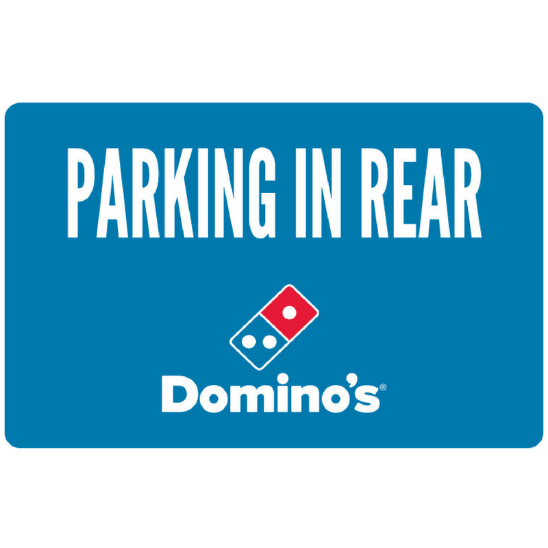 "Parking In Rear" Yard Sign