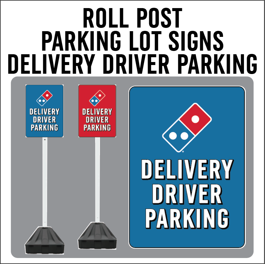 REFLECTIVE - Carside Delivery - Roll Post Signs - Delivery Driver Park ...