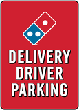 REFLECTIVE - Carside Delivery - Roll Post Signs - Delivery Driver Parking - 12" x 18"