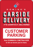 Carside Delivery - Roll Post Signs - Customer Parking - 12" x 18"