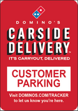 REFLECTIVE - Carside Delivery - Customer Parking - Parking Lot Pole Sign - 7 x 10
