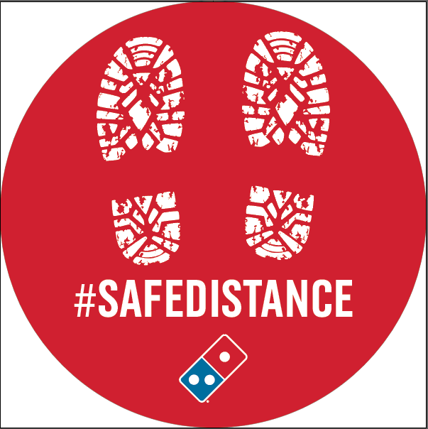 Safe Distance Decal 10-Pack | DDDomino's