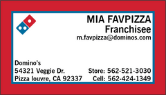 Red Frame Custom Business Cards