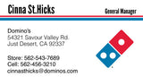 Red & Blue Line & Low Tile Custom Business Cards