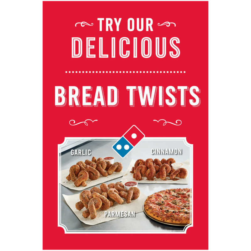 Delicious Red Bread Twists Window Cling