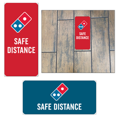 Floorboard Safe Distance Decal 5-Pack