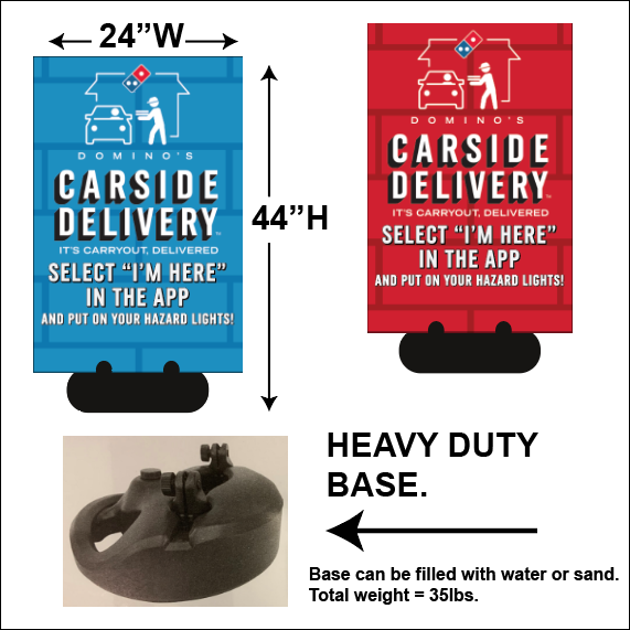 "CARSIDE DELIVERY" SIDEWALK SIGNS - WITH NEW LOGO