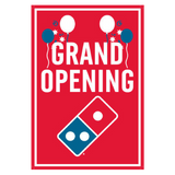 "Grand Opening" Balloons Window Cling