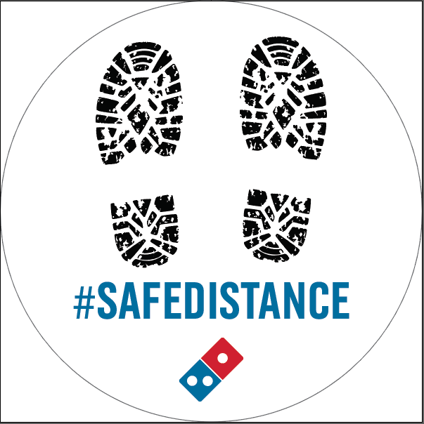 Safe Distance Decal 10-Pack | DDDomino's