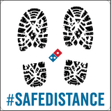 SAFE DISTANCE - SQUARE FLOOR DECAL