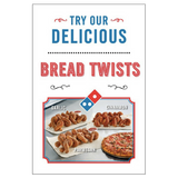 Delicious White Bread Twists Window Cling