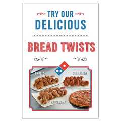Delicious White Bread Twists Window Cling