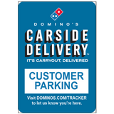 REFLECTIVE - Carside Delivery - Customer Parking - Parking Lot Pole Sign - 10 x 14