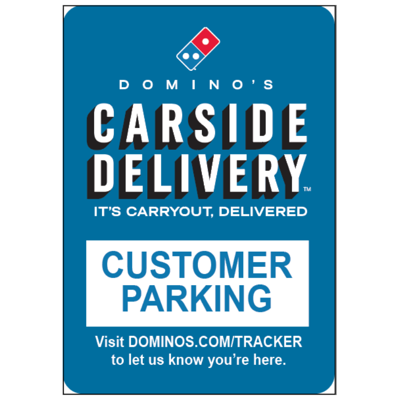 REFLECTIVE - Carside Delivery - Customer Parking - Parking Lot Pole Sign - 12 x 18
