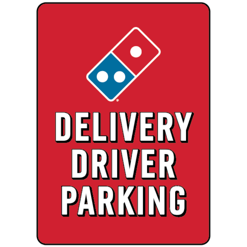 REFLECTIVE - Delivery Driver Parking - Parking Lot Pole Signs - 10 x 14