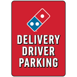 REFLECTIVE - Delivery Driver Parking - Parking Lot Pole Signs - 12 x 18