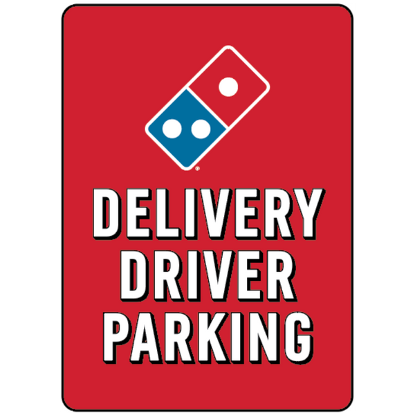 REFLECTIVE - Delivery Driver Parking - Parking Lot Pole Signs - 12 x 1 ...