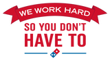 "We Work Hard" Graphic