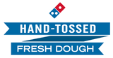 "Hand Tossed Fresh Dough" Graphic