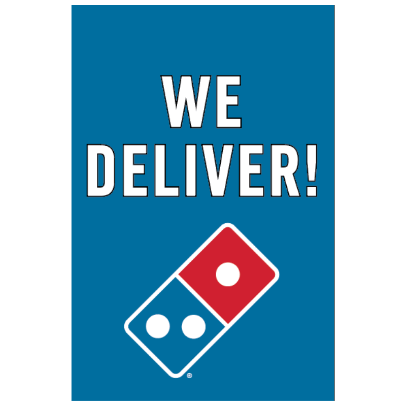 "We Deliver!" Window Cling