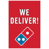 "We Deliver!" Window Cling